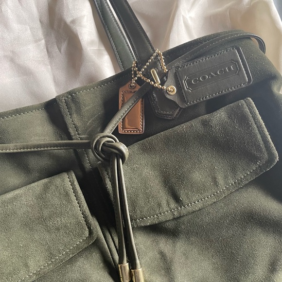 Coach Green Suede Shoulder bag - Picture 8 of 9
